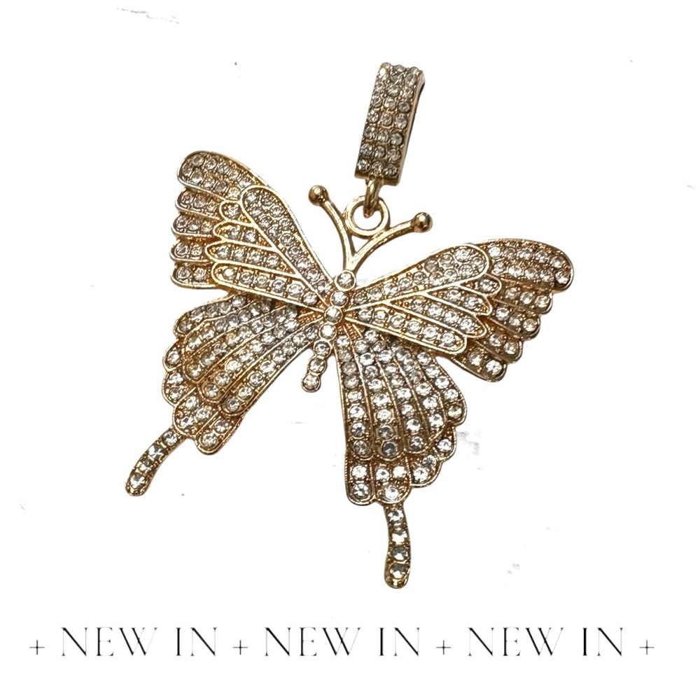 Gold and Silver‎ Butterfly Pendant
